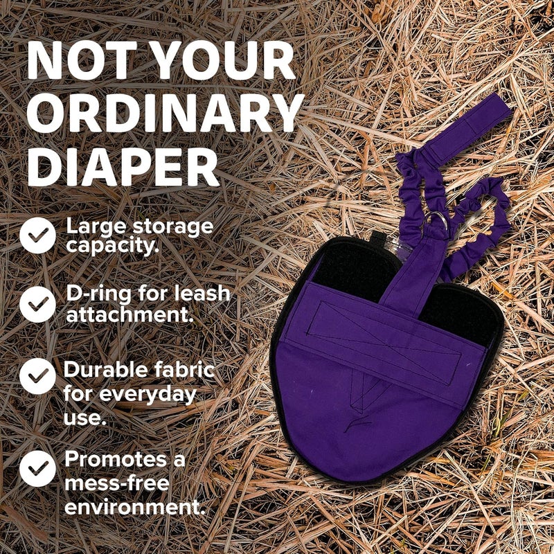 Holster Wrap-Around Duck Diaper with Removable Liner & Adjustable Tab – Pekin Duck Diapers for Pet Ducks, Bird Diaper, Duck Accessories – Durable, Secure Fit, Easy-to-Wear - Made in USA - Purple - Image 5